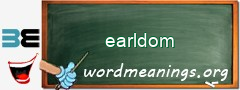 WordMeaning blackboard for earldom